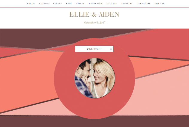 Sunset Colorblock single page website layout