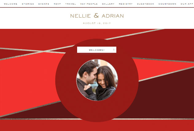 Date Night Colorblock single page website layout