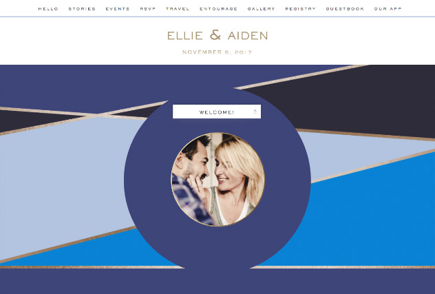 Twilight Colorblock single page website layout