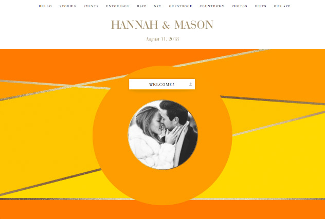 Sunrise Colorblock single page website layout