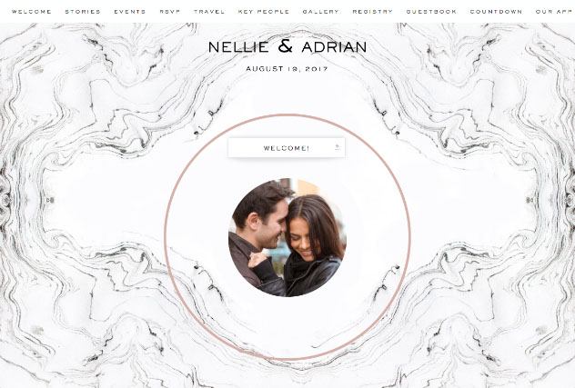 Tuscan marble rose single page website layout