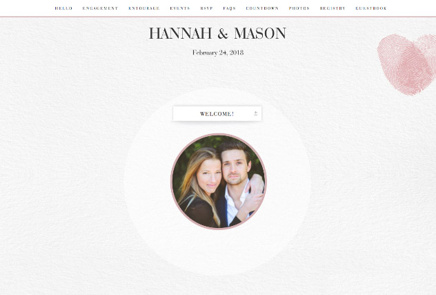 Fingerprints Pink single page website layout