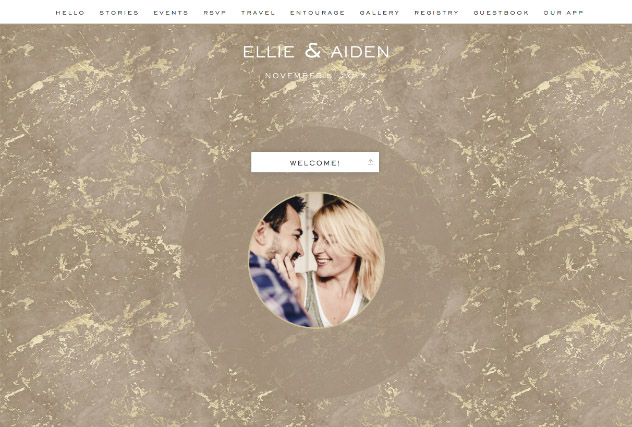 Gold Veined Marble - Kraft single page website layout
