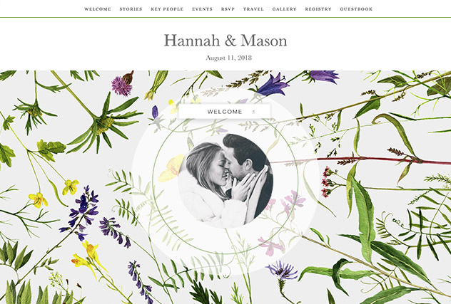 Baby Blooms single page website layout