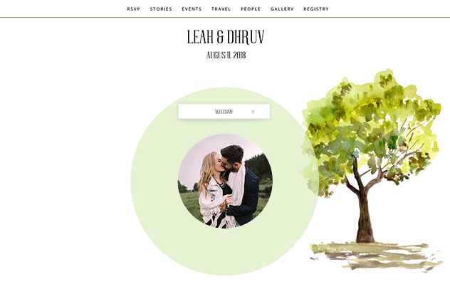 The Grand Tree single page website layout