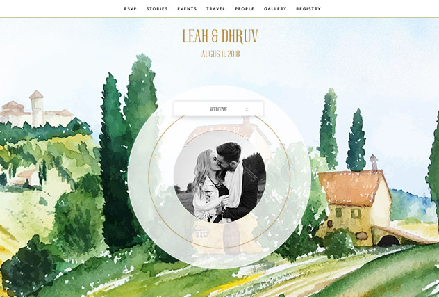 Classic Tuscany single page website layout