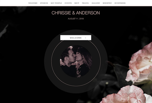 Dusky Rose single page website layout