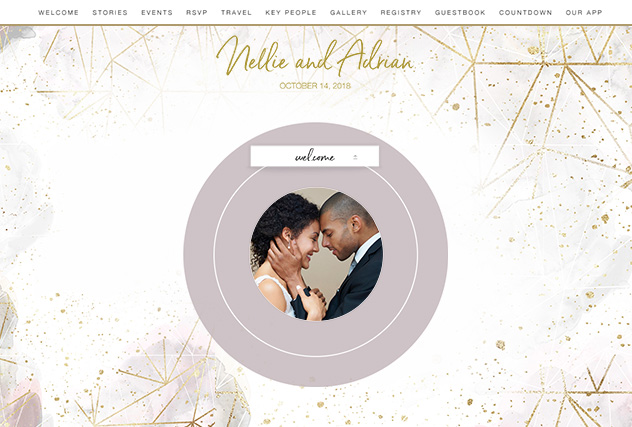 Love Affair single page website layout