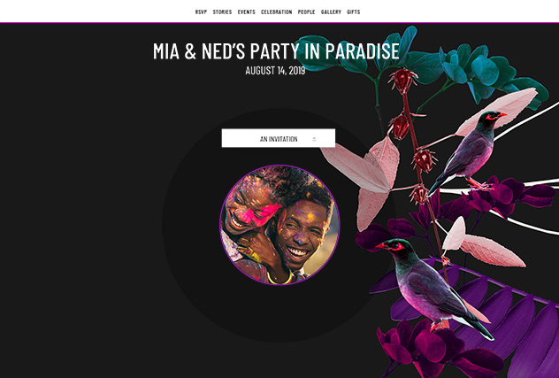 Paradise Safari single page website layout