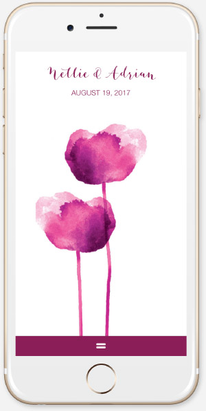 Watercolor Tulips Deep Pink App