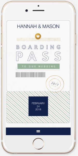Vintage Boarding Pass - Blue 2017 App