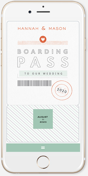 Vintage Boarding Pass Blue 2020 App