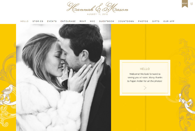 Versailles Evening multi-pages website layout