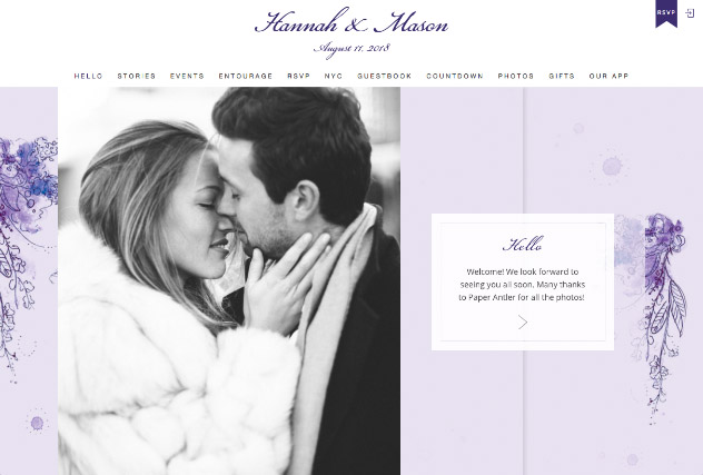 Painterly Passion Purple 2 multi-pages website layout
