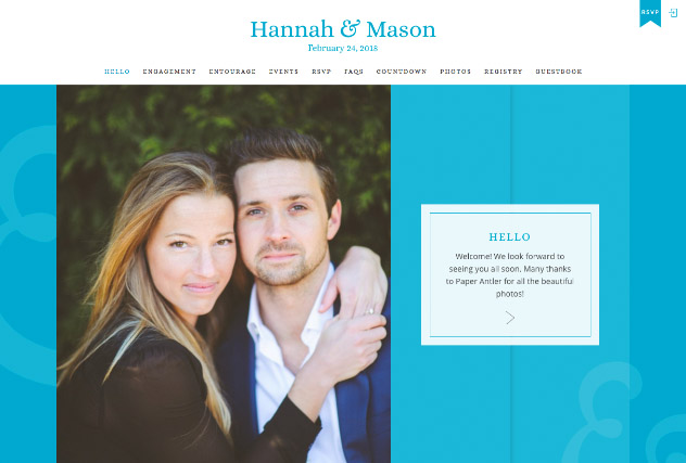 Boldly Elegant Blue multi-pages website layout