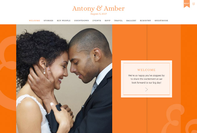 Boldly Elegant Orange multi-pages website layout