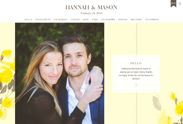 Indian Summer Yellow multi-pages website layout