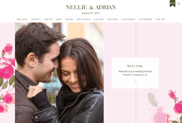 Indian Summer Pink multi-pages website layout