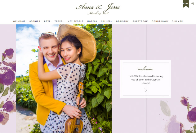 Indian Summer Purple multi-pages website layout