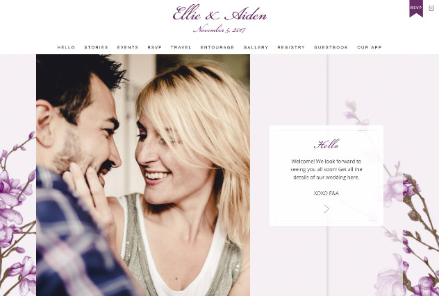 Fine Forsynthia Purple multi-pages website layout