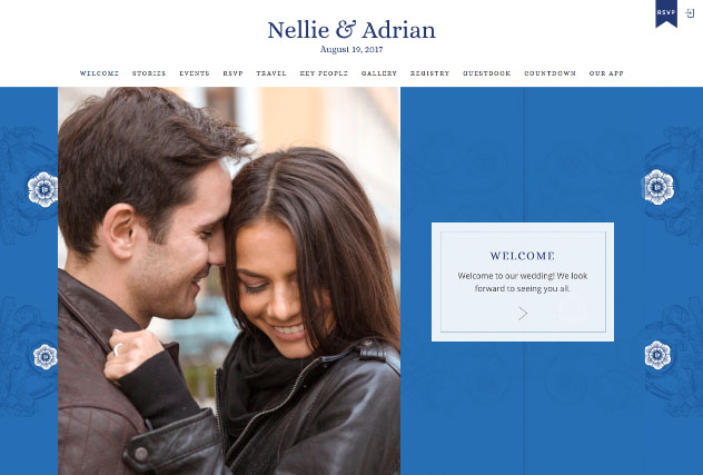 Porcelain Blue multi-pages website layout