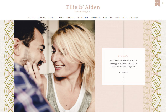 Glitzy Deco multi-pages website layout