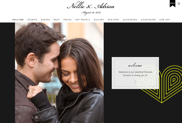 Black and Neon multi-pages website layout