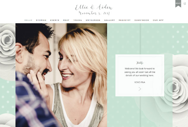 La Vie en Rose multi-pages website layout