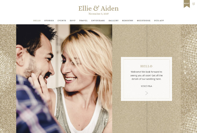 Glitz and Glam multi-pages website layout