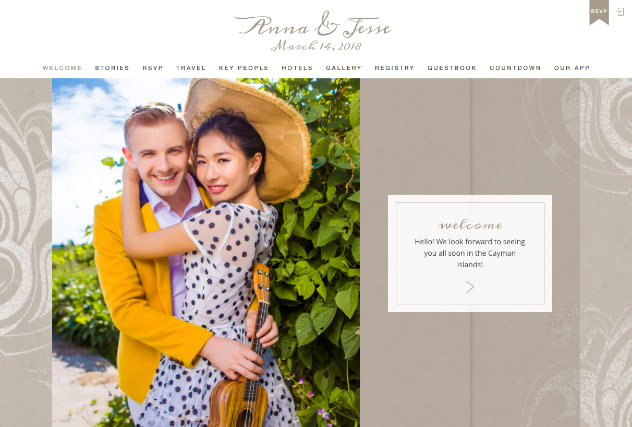 Taupe Marble multi-pages website layout