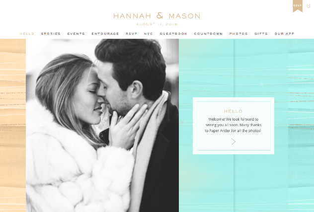Beach Ombre multi-pages website layout