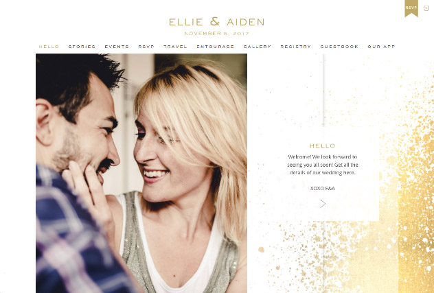 Gold Splash multi-pages website layout