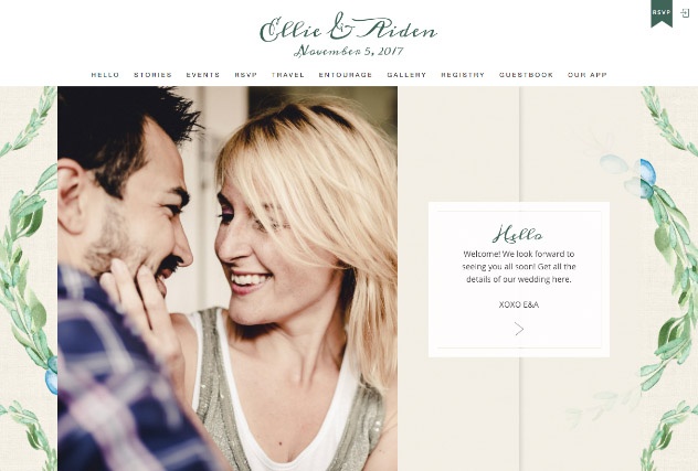 Olive Garland multi-pages website layout
