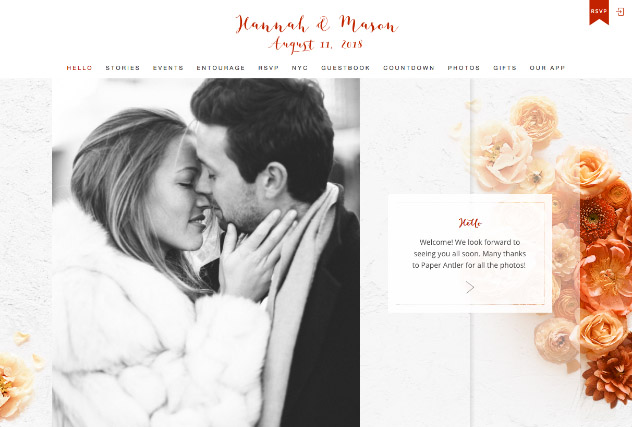 Autumnal Affair multi-pages website layout