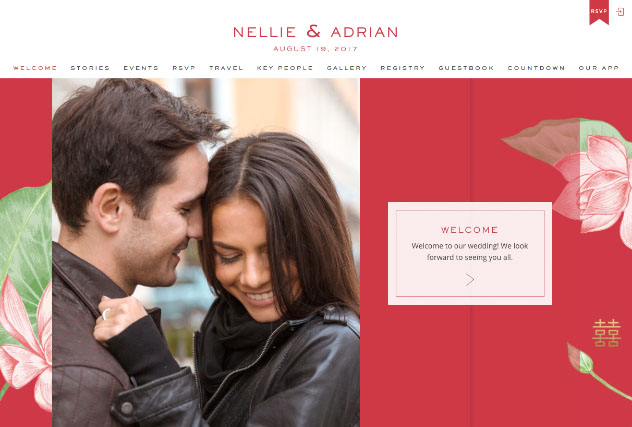 Double Happiness Crimson multi-pages website layout
