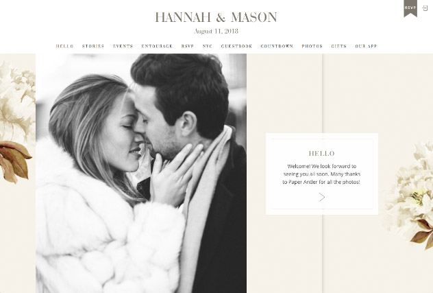 Classic Floral - Light multi-pages website layout