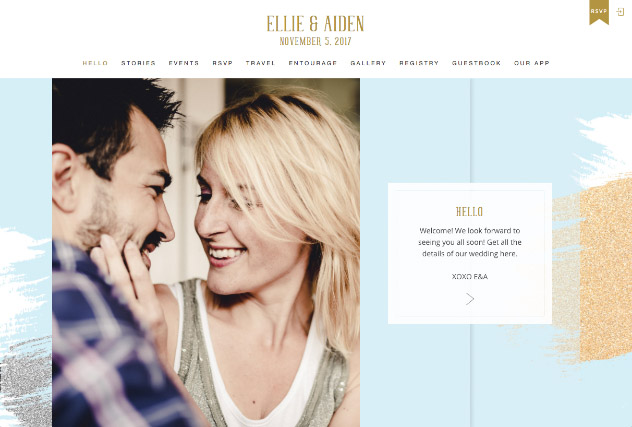 Brushed Glitter - Sky multi-pages website layout
