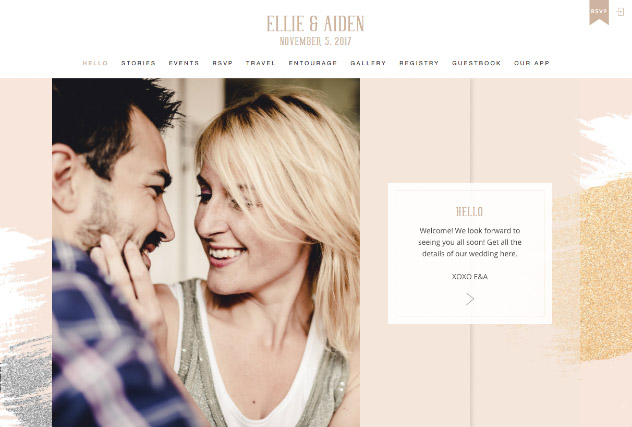 Brushed Glitter - Almond 2 multi-pages website layout