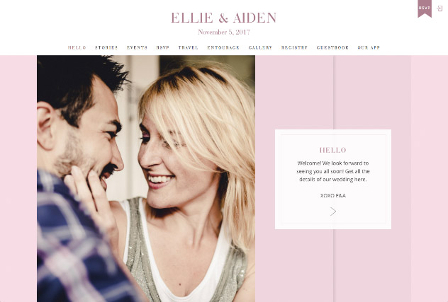Truly Pink multi-pages website layout