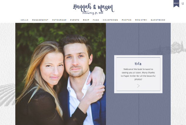 Rustic Vineyard - Midnight Blue multi-pages website layout