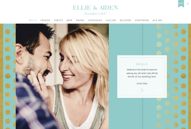 Stamped Dots - Teal multi-pages website layout