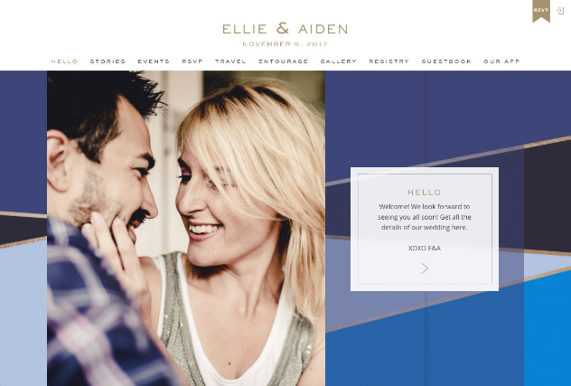 Twilight Colorblock multi-pages website layout