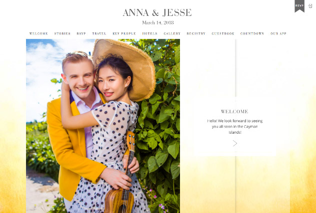 Ombre Yellow multi-pages website layout