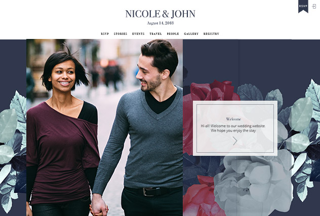 Moderne Rosé multi-pages website layout