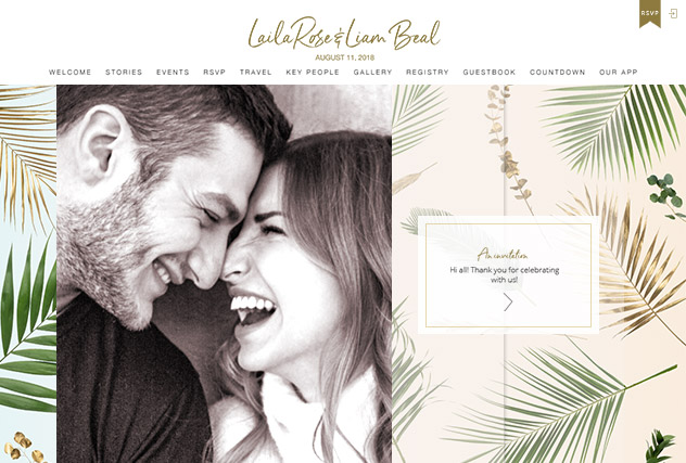 Gold Leaf Foliage multi-pages website layout