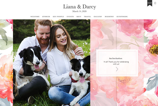 Georgia Romance multi-pages website layout