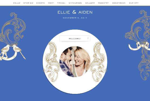 Indigo Bunting single page website layout