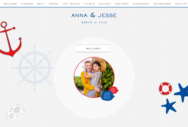 Nautical Summer single page website layout