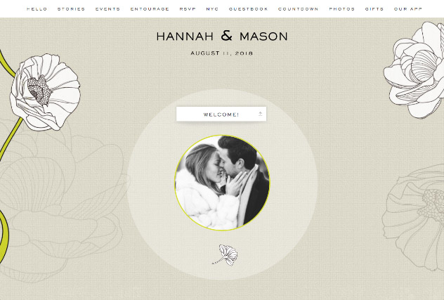 Madison Avenue single page website layout
