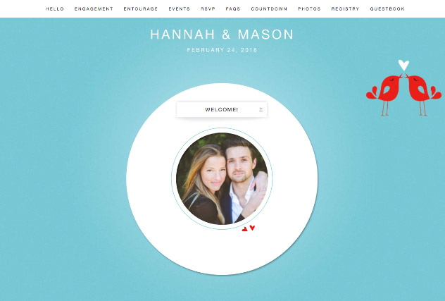 Lovebirds single page website layout